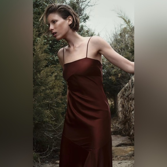 Zara satin strap dress - Picture 2 of 6